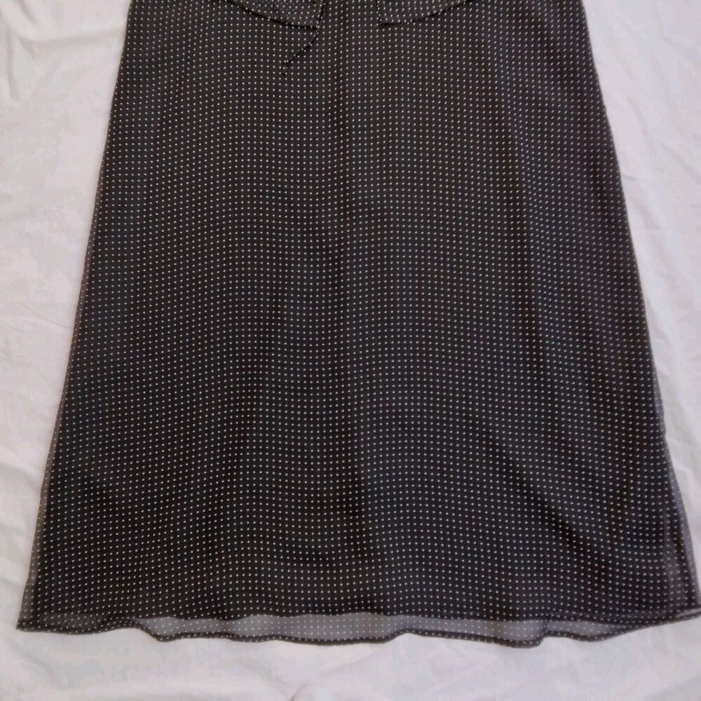 VTG 90s Melissa Harper MHM Black White Polka Dot Retro 2 Piece Maxi Dress 14 - Picture 3 of 16